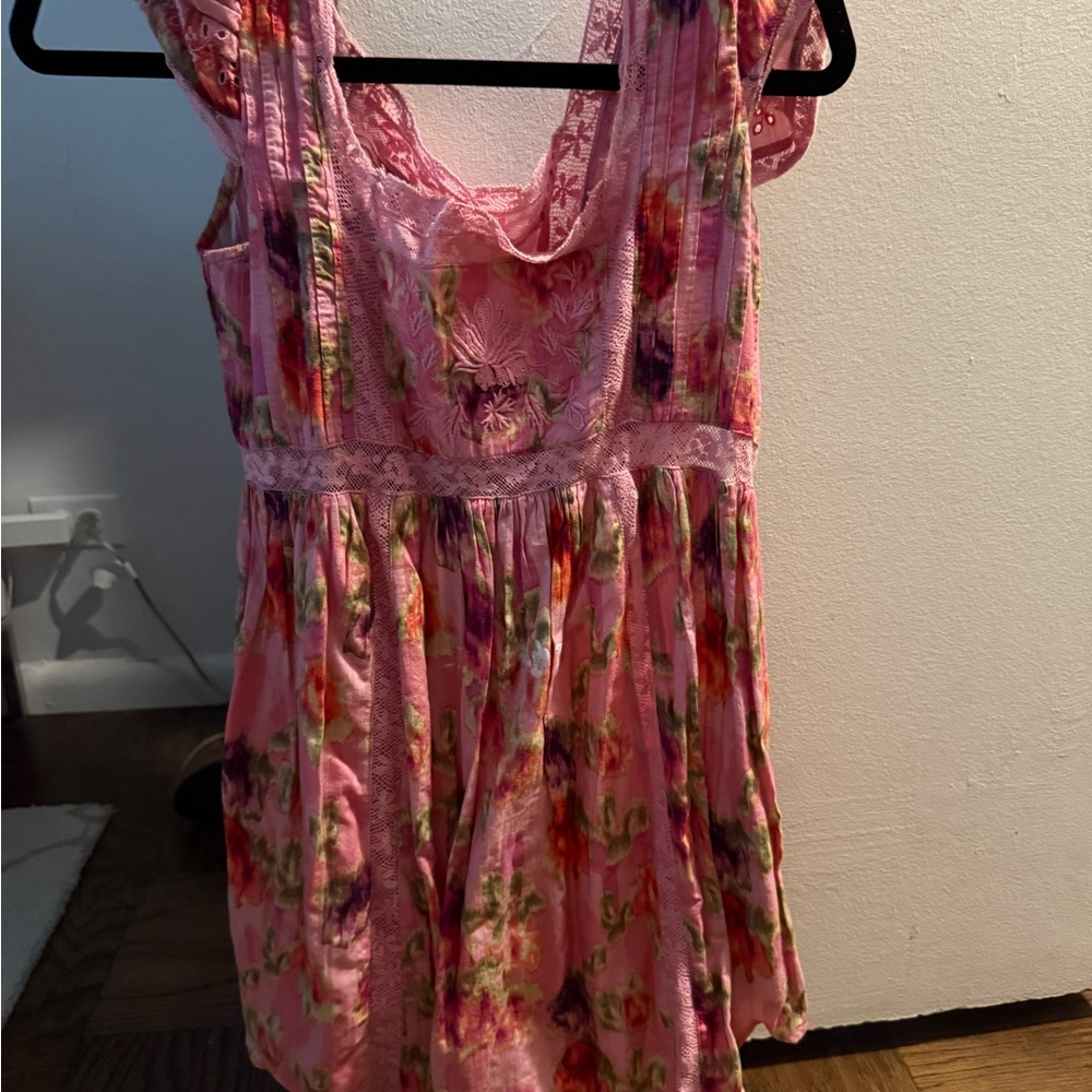 LoveShackFancy Pink Floral Dress